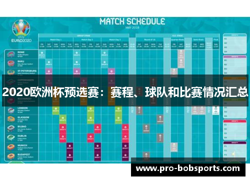 2020欧洲杯预选赛：赛程、球队和比赛情况汇总